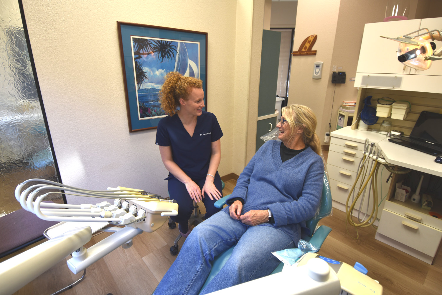 Dr Melanie with patient