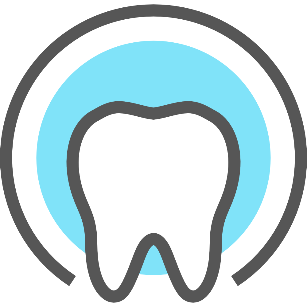 A tooth encircled badge icon