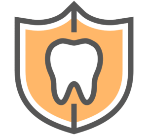 Tooth protection shield icon Tooth protection shield icon