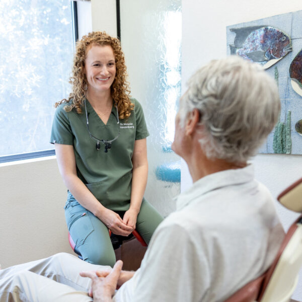 Dr. Vandenberg with patient