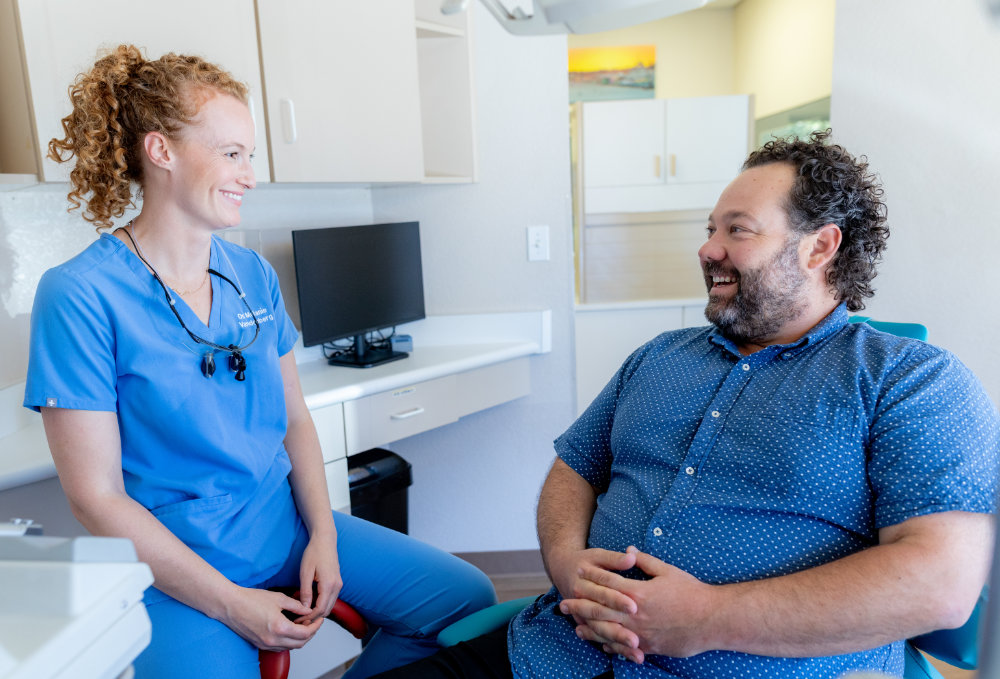 Dr. Vandenberg with patient